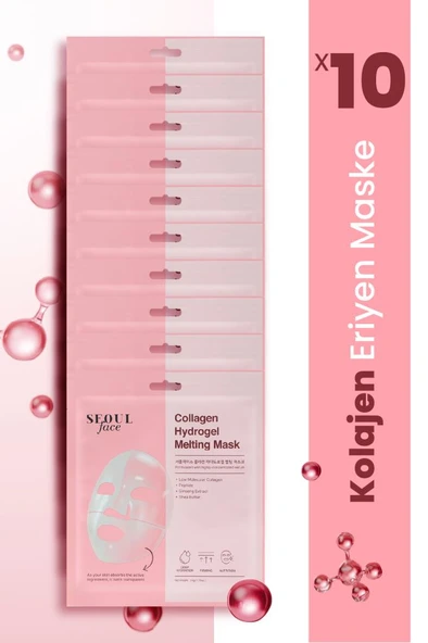Seoulface Kolajen Hydrojel Şeffaflaşan Eriyen Maske 34 gr 10 Adet ürün görseli 1