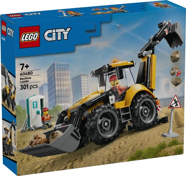 LEGO City 60480 Backhoe Loader ürün görseli 1