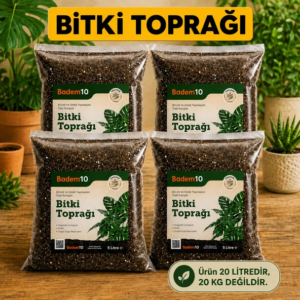 Organik Cocopeat (10x2=20 LİTRE) Perlit Pomza Karışımlı Genel Bitki Çiçek Saksı Bahçe Toprağı Toprak ürün görseli 1