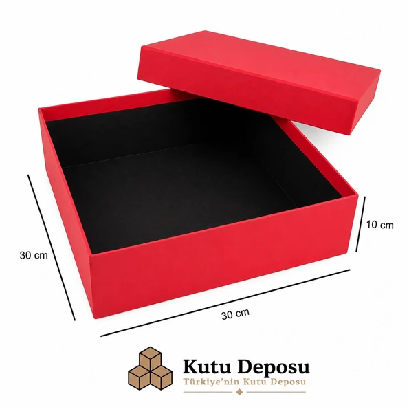 30X30X10 cm Hediye Kutusu-Kırmızı ürün görseli 1