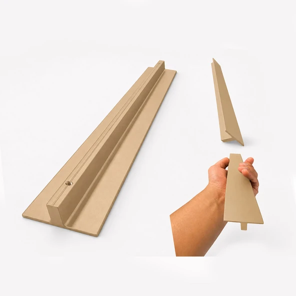 Özen Düz Mat Sarı Metal Çekmece Kulpu 160 mm Mobilya Dolap Kapak Kulp Mutfak Banyo Vestiyer Kulbu ürün görseli 1