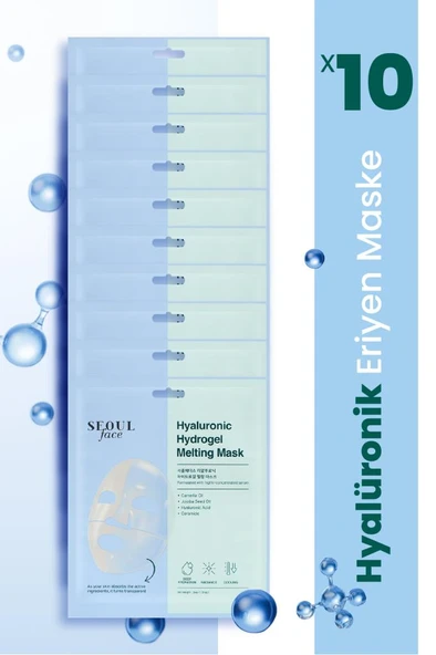 Seoulface Hyalüronik Asit Hydrojel Şeffaflaşan Eriyen Maske 34 gr. 10 Adet ürün görseli 1