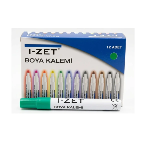 I-zet Paint Marker Kalem Yeşil 12 Adet ürün görseli 1