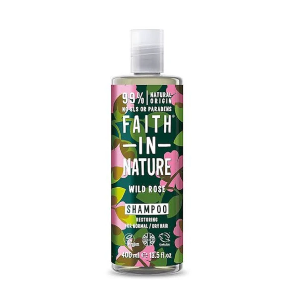 Faith İn Nature Onarıcı Şampuan %99 Doğal İçerikli Yabani Gül 400 ml ürün görseli 1
