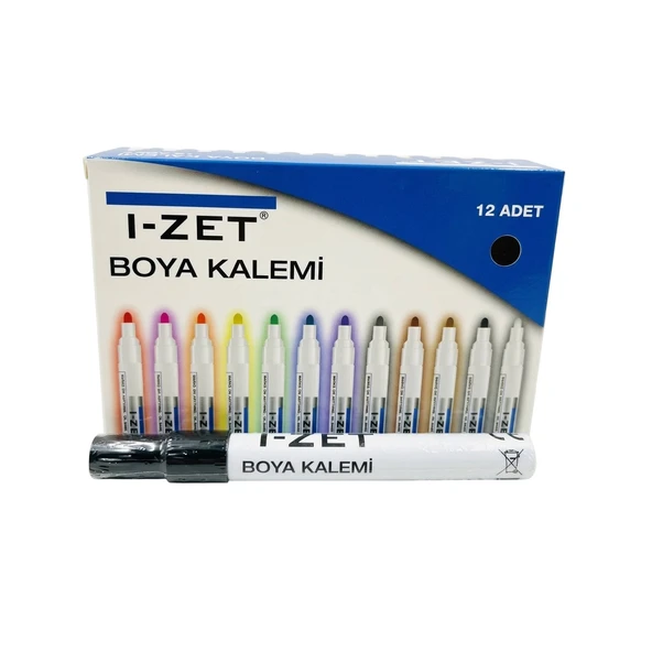 I-zet Paint Marker Kalem Siyah 12 Adet ürün görseli 1