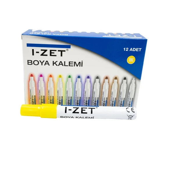 I-zet Paint Marker Kalem Sarı 12 Adet ürün görseli 1