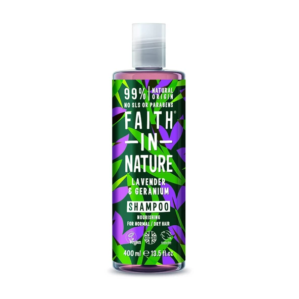 Faith İn Nature Rahatlatıcı Şampuan %99 Doğal İçerikli Lavanta & Sardunya 400 ml ürün görseli 1