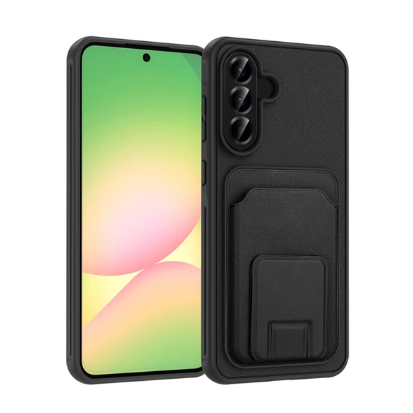 Mobify Mobil Aksesuarda Devrim Galaxy A56 Pro Card Holder Telefon Kılıfı MLK/Bikart Siyah ürün görseli 1
