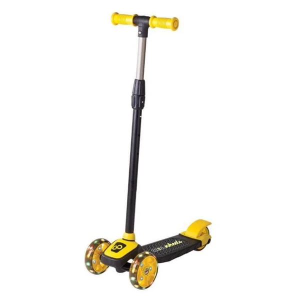 NessiWorld Twist Led Işıklı 3 Tekerlekli Scooter Sarı - Resim 2