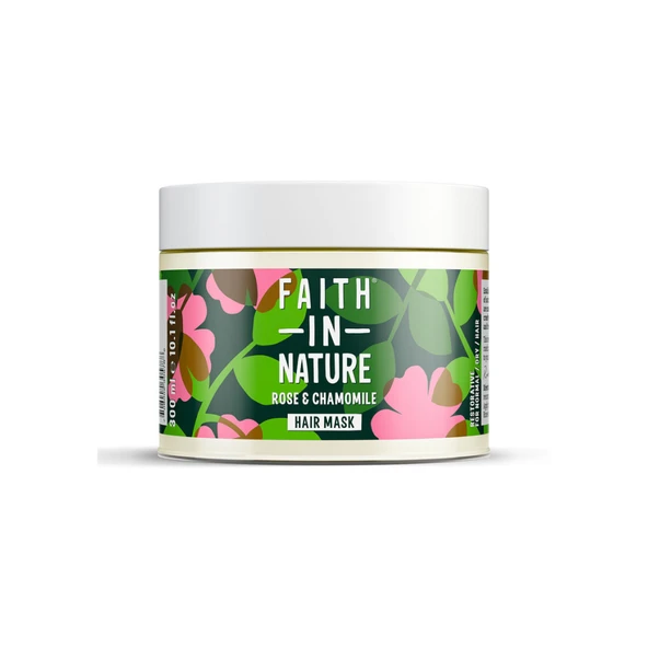 Faith İn Nature Onarıcı Saç Bakım Maskesi %99 Doğal İçerikli Gül & Papatya 300 ml ürün görseli 1