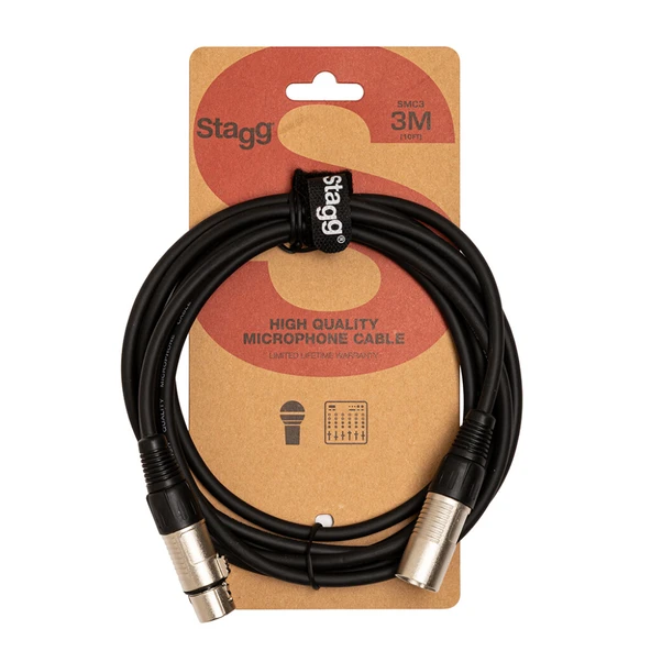 STAGG SMC3 3 METRE MİKROFON KABLOSU  (XLR DİŞİ - XLR ERKEK) ürün görseli 1