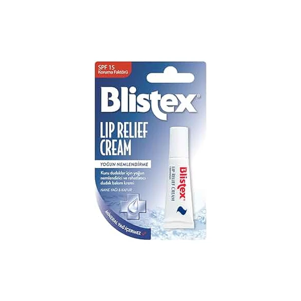 Blistex Lip Relief Cream Yoğun Nemlendirme SPF15 6 ml ürün görseli 1