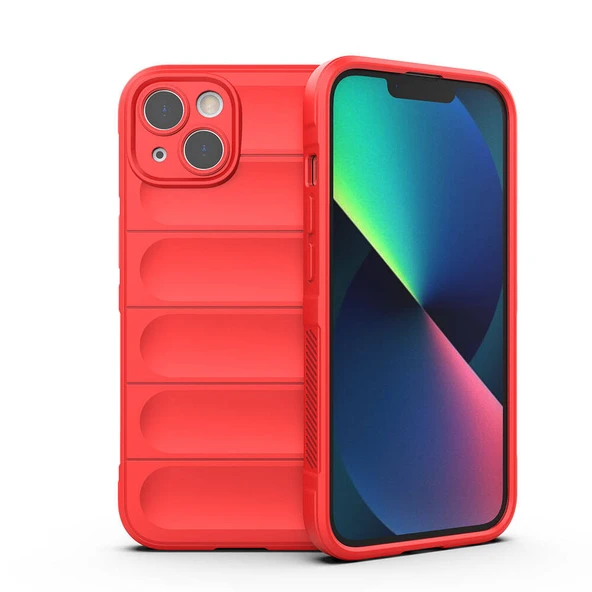 Mobify Mobil Aksesuarda Devrim İphone 13 Kılıf TPU Premium Silikon Kapak – Yapılı Tasarım, Kolay Tutum ve Kadife Dolgulu İç Yüzey MLK/Etnik Kırmızı ürün görseli 1
