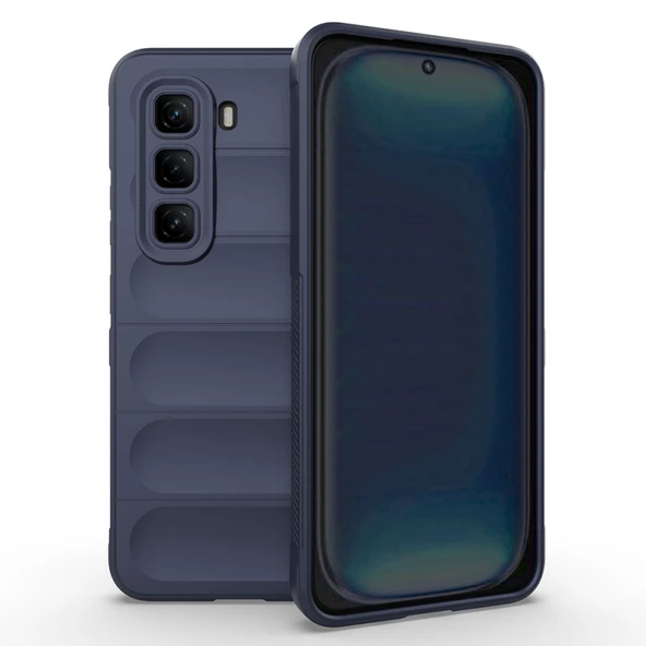 Mobify Mobil Aksesuarda Devrim İnfinix Hot 50 4G Kılıf TPU Premium Silikon Kapak – Yapılı Tasarım, Kolay Tutum ve Kadife Dolgulu İç Yüzey MLK/Etnik Lacivert ürün görseli 1