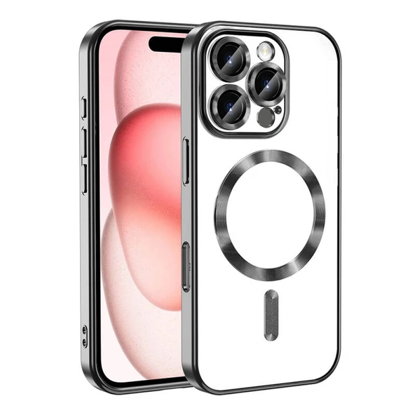 Mobify Mobil Aksesuarda Devrim iPhone 16 Pro Max SlimMag Premium Silikon Koruma Kılıfı Siyah ürün görseli 1