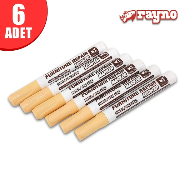 Rayno Ahşap Rötuş Kalemi Seti Akçağaç 6 Lı - RYN10463 ürün görseli 1