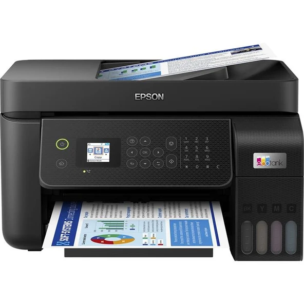 Epson EcoTank L5290 MFP Wi-Fi + Tarayıcı + Fotokopi + Faks Renkli Çok Fonksiyonlu Tanklı Mürekkep Püskürtmeli Yazıcı ürün görseli 1