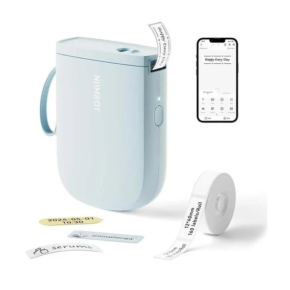 Niimbot D11 Mavi Bluetooth Taşınabilir Termal Etiket Yazıcı ürün görseli 1