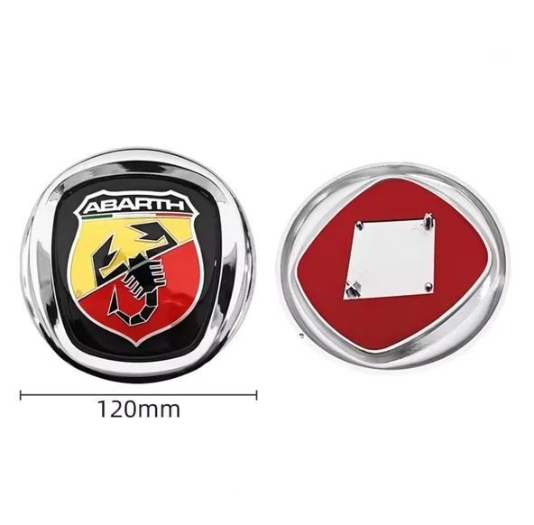 Fiorino Doblo Egea Ducato Abarth Logo Ön Panjur Arması Krom Çerçeveli 120mm Orjinal ürün görseli 1