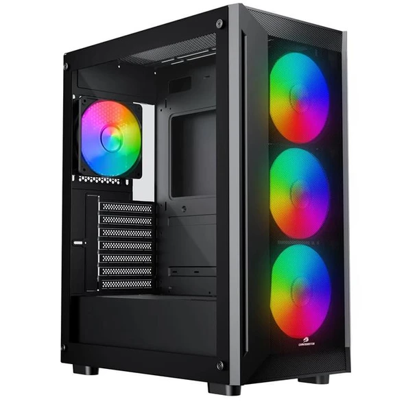 GameBooster Raider E651B Rainbow Fanlı 650 W E-ATX Oyuncu Kasası ürün görseli 1