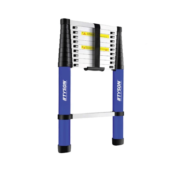 Tyson Pro Series Alüminyum Teleskopik Merdiven 260 cm 9 Basamak 150 Kg Kapasiteli - TYS9145 ürün görseli 1