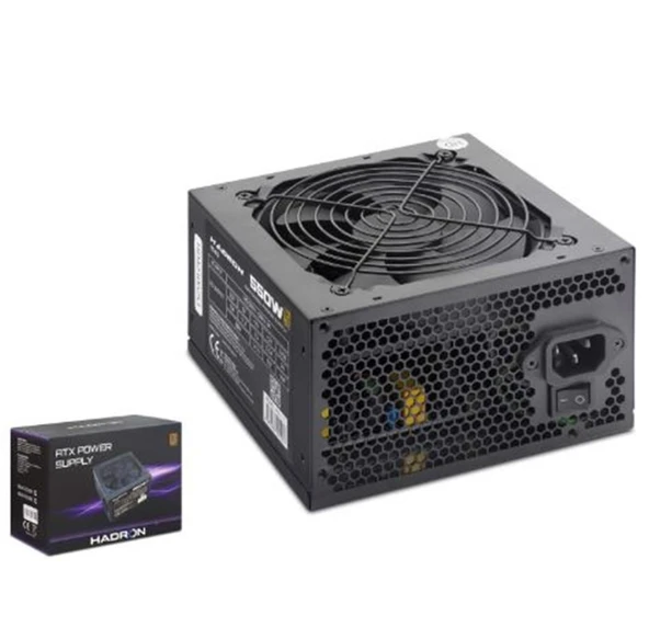 HADRON HD423 PC Power Supply Güç Kaynağı 550W 12 cm Fan ATX 80 Plus Siyah ürün görseli 1