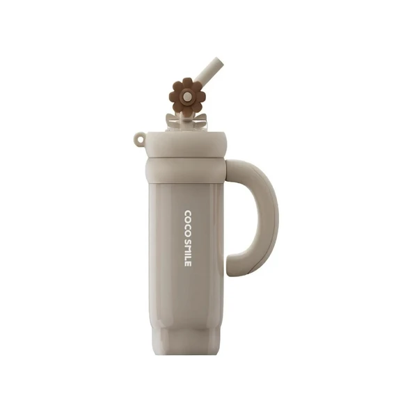 agonlife Cocosmile 950ML Çelik Termos 950 ml Vakumlu Paslanmaz Çelik Termos CS-8826 Krem ürün görseli 1