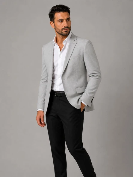 Erkek İtalyan Kesim Yarım Astar Blazer Ceket Klasik ve Modern Şıklık - 7732 ürün görseli 1