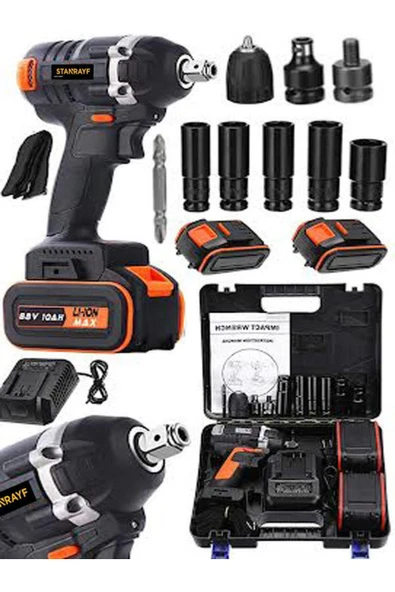 stanrayf Alman Hammer 88 V 10 Amp 2 In 1 Yeni Nesil Kömürsüz Motor Akülü Vidalama + Darbeli Somun Sıkma ürün görseli 1