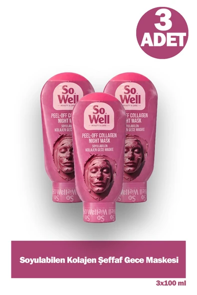 So Well Kolajen Gece Mask Soyulabilen Maske 100 ml 3 Adet ürün görseli 1