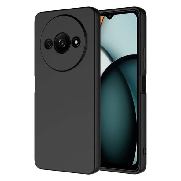 Mobify Mobil Aksesuarda Devrim Redmi A3 4G 2024 Kadife İç Yüzeyli Ultra Soft Premium Telefon Kılıfı MLK/Mara Siyah ürün görseli 1
