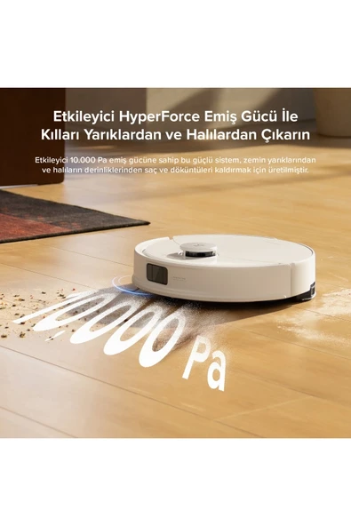 Roborock - Vacuum Q8 Max Pro Robot Süpürge Beyaz - Resim 3