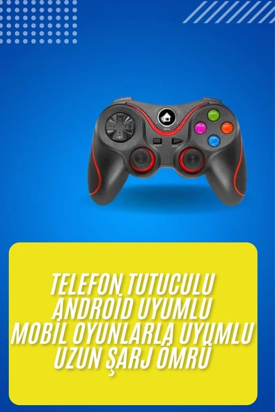 Nevamel Kablosuz Oyun Kolu Bluetooth Joystick Gamepad Android Uyumlu - Resim 2