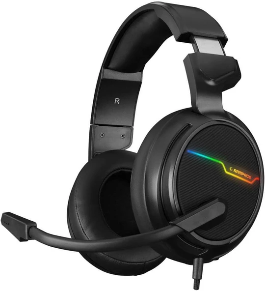 Rampage RGW9 RGB 7.1 USB Kablolu Kulak Üstü Oyuncu Kulaklığı Teşhir ürün görseli 1