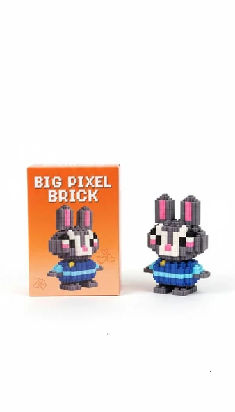 Tavşan Tasarımlı Büyük Parçalı Blok Oyuncak Seti Big Pixel Brick Set ürün görseli 1
