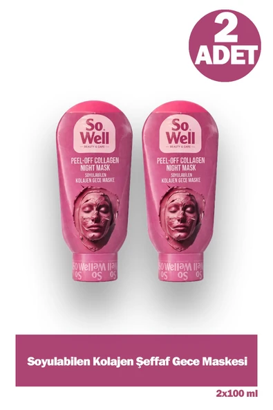 So Well Kolajen Gece Mask Soyulabilen Maske 100 ml 2 Adet ürün görseli 1