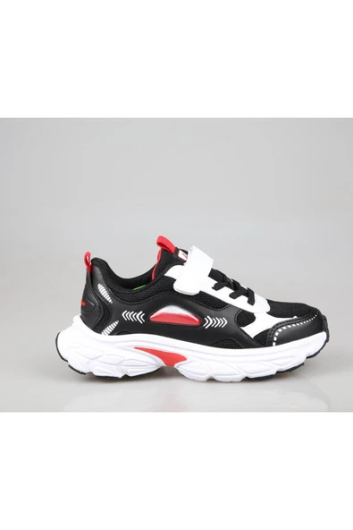 1866 Siyah-Kırmızı Çocuk Sneakers ürün görseli 1