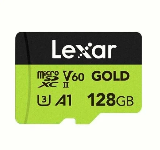 Lexar 128GB Gold 280MB/s V60 UHS-II microSDXC Hafıza Kartı ürün görseli 1