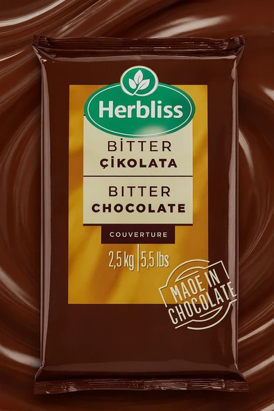 Herbliss Altınmarka Bitter Kuvertür Çikolata 2.5 Kg ürün görseli 1