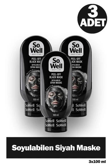 So Well Black Mask Soyulabilen Siyah Maske 100 ml 3 Adet ürün görseli 1