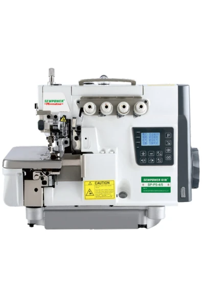akyüz makine Sewpower SP-P5-5 Baltalı İplik Kesme + Pedalsız Çalışma Sanayi Overlok Makinesi Bej ürün görseli 1