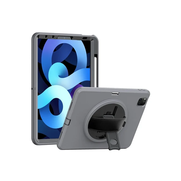 Apple İpad Pro 11 (2018) Kılıf Hand Strap Tablet Kılıfı - Gri ürün görseli 1