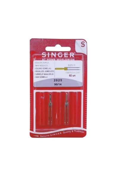 SİNGER Sınger 2025-14 Çift Iğne 14 No 3 Mm (ikili Iğne) 90/14 gri ürün görseli 1