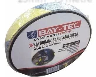 Merdiven Kaydırmaz Bant 25mm x 15mt Sarı Siyah MK0842 BAYTEC ürün görseli 1