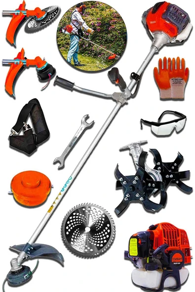 stanrayf Alman 16 Hp Arazi Tipi Benzinli Yan Tırpan Sürekli Kullanıma Uygun Turbo Soğutuculu Sistem + Çapa ürün görseli 1