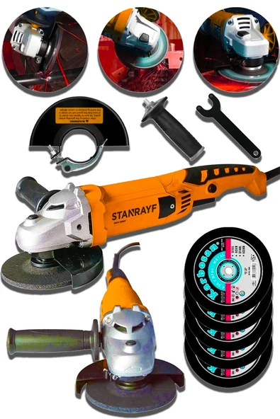 stanrayf Alman 6200 W Metal Şanzuman Bakır Sargılı Avuç Içi Taşlama Demir Metal Kesme Makinesi Sprel 125 Mm ürün görseli 1