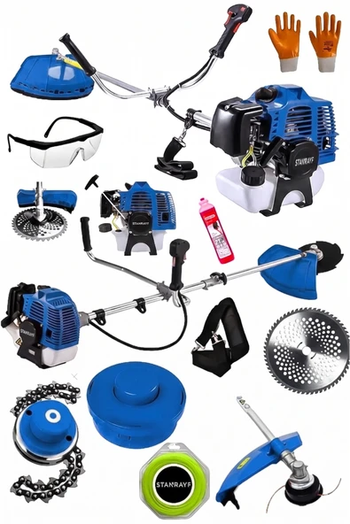 stanrayf Alman 20Hpx 4x4 Tam Profesyonel Benzinli Yan Tırpan Ot Çalı Çim Biçme Makinesi Tırpan Ağır Hizmet ürün görseli 1