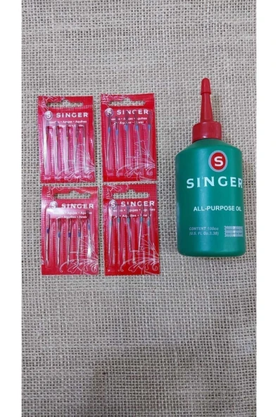 SİNGER 9,11,14,16 Numara Dikiş Iğnesi Ve Makina Yağı STANDART ürün görseli 1