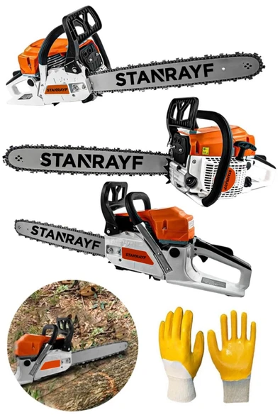 stanrayf Alman Tam Profesyonel 62 Cc Çift Egzozlu 9,7 Hp Ağaç Dal Kesim Benzinli Hızar Bıçkı Motoru ürün görseli 1