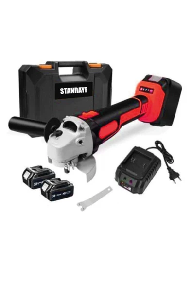 stanrayf Germany Bakır Sargı Motor Korumalı 88 W 10 Ah Akülü Şarjlı Taşlama Makinesi Tam Profesyonel ürün görseli 1